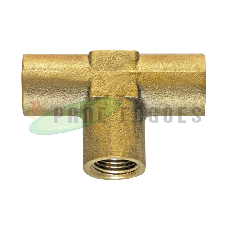 PRO-EDGE INDUSTRIAL Brass Forged Reducing Tee - 1/8 X 1/8 X 1/4 Inch FNPT Female NPT